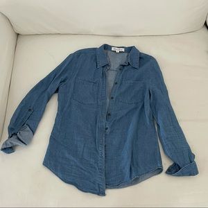 Cambray denim button down.